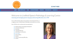 Desktop Screenshot of lindfieldspeechpathology.com.au