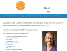 Tablet Screenshot of lindfieldspeechpathology.com.au